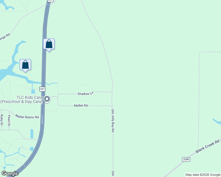 map of restaurants, bars, coffee shops, grocery stores, and more near 2236 Old Jolly Bay Road in Freeport