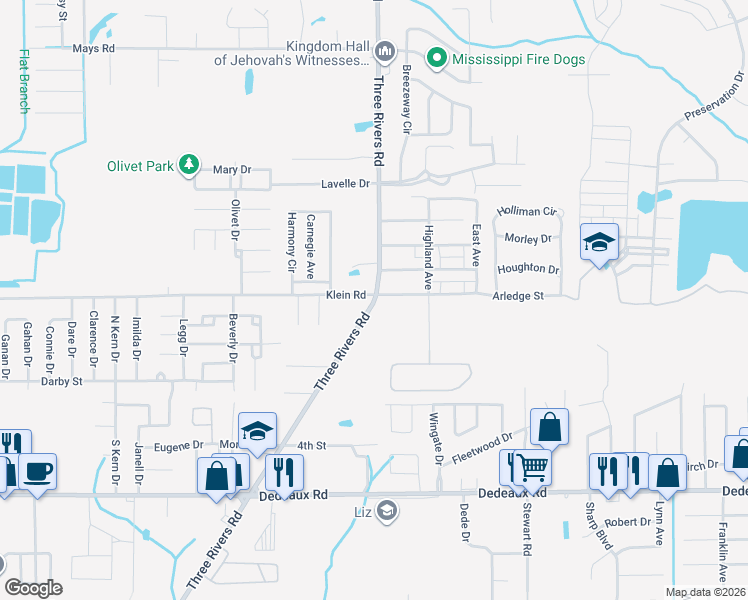 map of restaurants, bars, coffee shops, grocery stores, and more near 11606 3 Rivers Rd in Gulfport