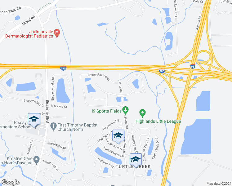 map of restaurants, bars, coffee shops, grocery stores, and more near 825 Heritage Lakes Drive in Jacksonville