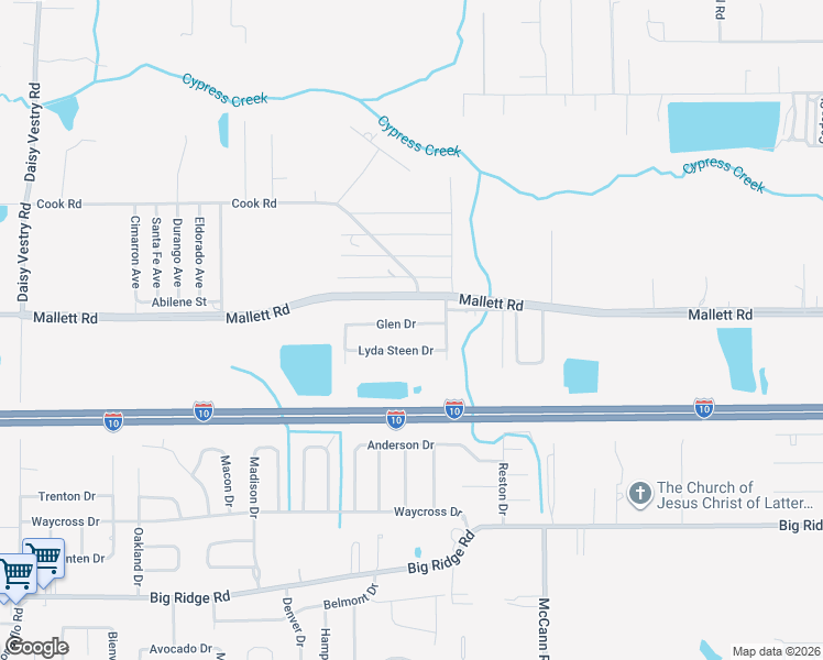 map of restaurants, bars, coffee shops, grocery stores, and more near 15421 Glen Drive in Biloxi
