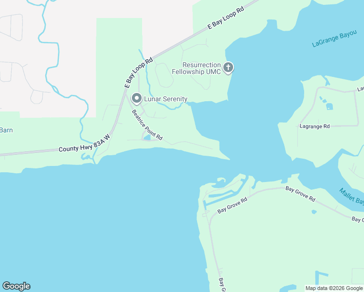 map of restaurants, bars, coffee shops, grocery stores, and more near 430 Beatrice Point Road in Freeport
