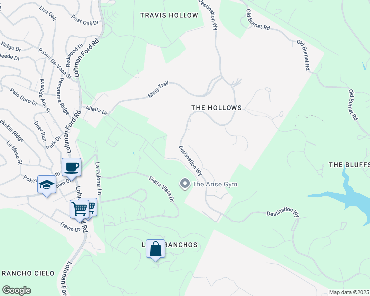 map of restaurants, bars, coffee shops, grocery stores, and more near in Leander