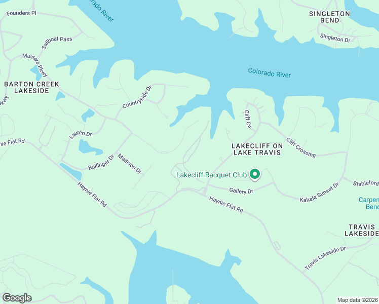 map of restaurants, bars, coffee shops, grocery stores, and more near 2425 Bruin Drive in Spicewood