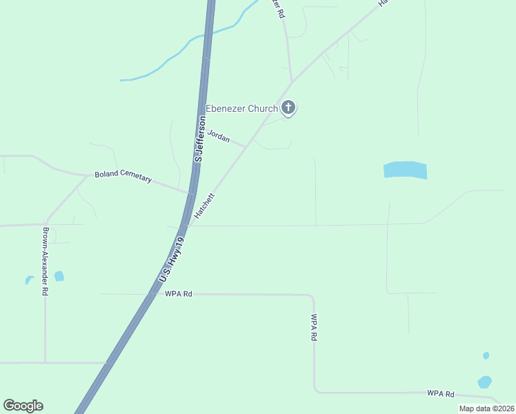 map of restaurants, bars, coffee shops, grocery stores, and more near 233 Attatulga Road in Jefferson County