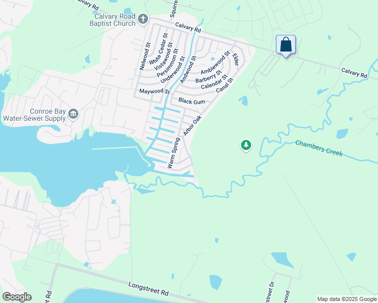 map of restaurants, bars, coffee shops, grocery stores, and more near 9774 Arbor Oak in Willis