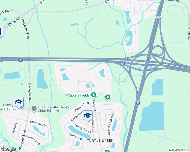 map of restaurants, bars, coffee shops, grocery stores, and more near 12262 Sumter Square Drive East in Jacksonville