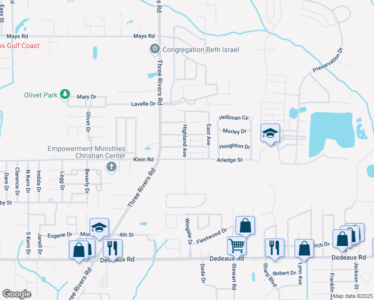 map of restaurants, bars, coffee shops, grocery stores, and more near 12225 Prudie Circle in Gulfport