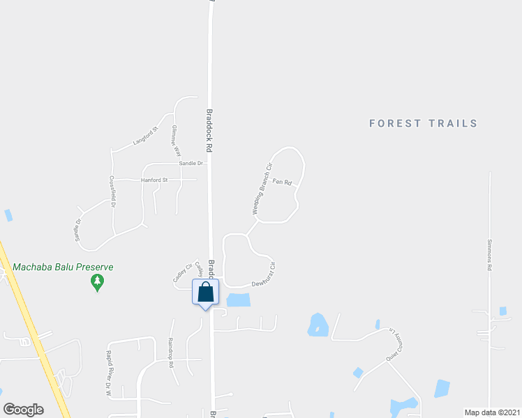 map of restaurants, bars, coffee shops, grocery stores, and more near 12409 Weeping Branch Circle in Jacksonville