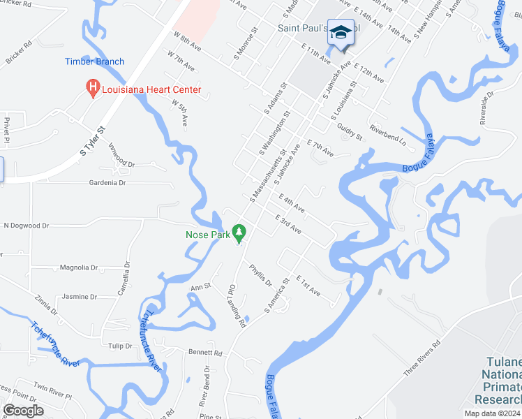 map of restaurants, bars, coffee shops, grocery stores, and more near 1915 South Jahncke Avenue in Covington