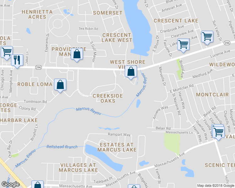 map of restaurants, bars, coffee shops, grocery stores, and more near 2053 Pin High Drive in Pensacola
