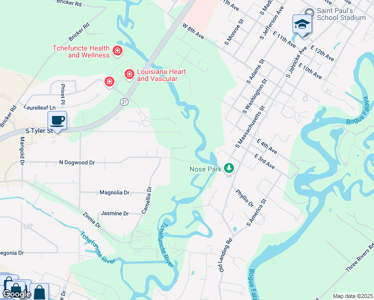 map of restaurants, bars, coffee shops, grocery stores, and more near in Covington