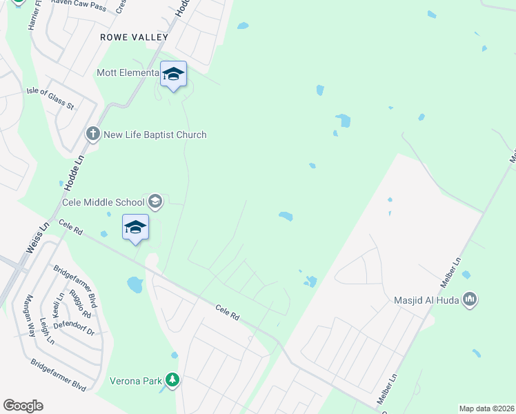 map of restaurants, bars, coffee shops, grocery stores, and more near 6908 Cele Road in Pflugerville