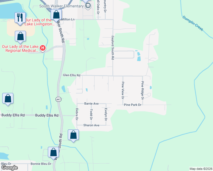 map of restaurants, bars, coffee shops, grocery stores, and more near 26806 Pen Drive in Walker