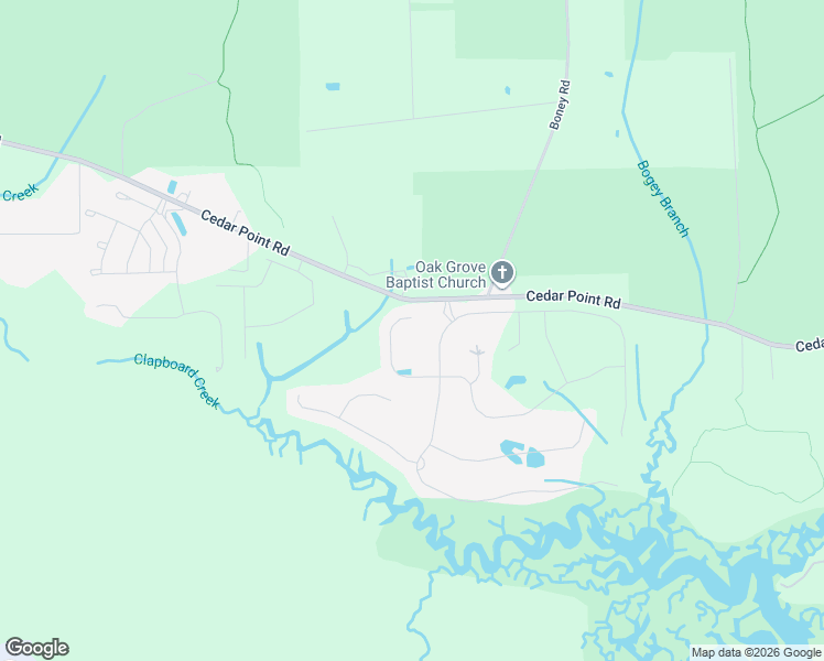 map of restaurants, bars, coffee shops, grocery stores, and more near 5317 Clapboard Creek Drive in Jacksonville