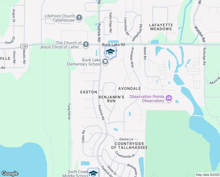 map of restaurants, bars, coffee shops, grocery stores, and more near 5602 Longknife Court in Tallahassee