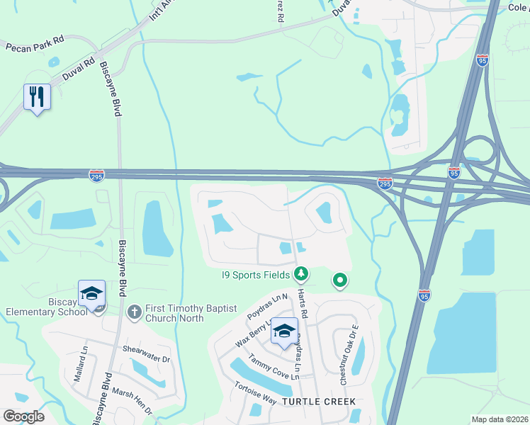 map of restaurants, bars, coffee shops, grocery stores, and more near 826 Cherry Point Way in Jacksonville