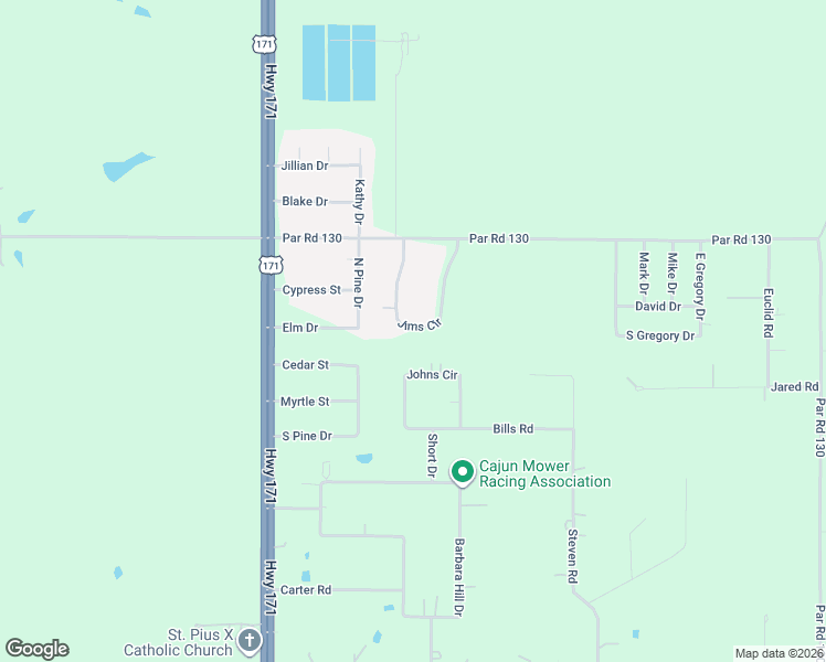map of restaurants, bars, coffee shops, grocery stores, and more near Jims Circle in Ragley
