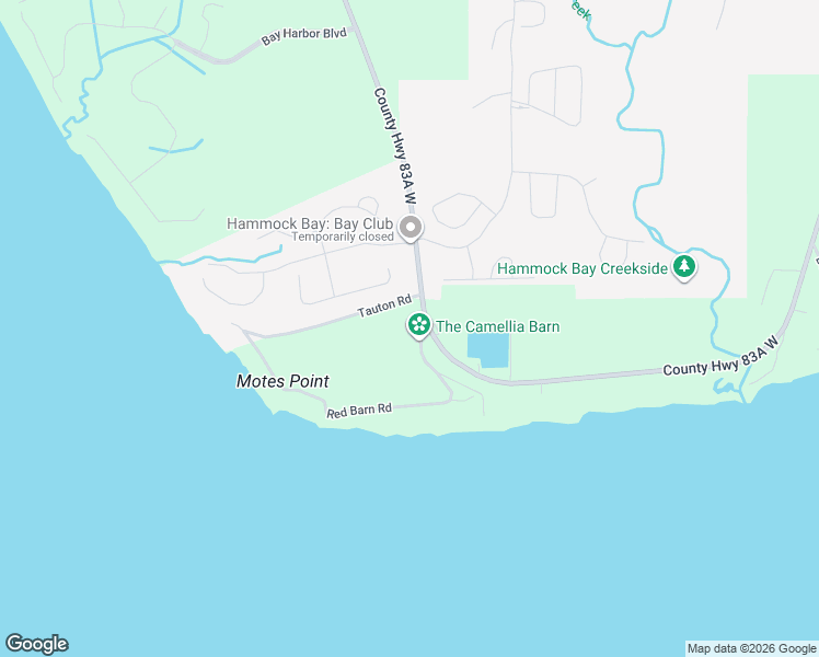 map of restaurants, bars, coffee shops, grocery stores, and more near 55 Waydes Lane in Freeport