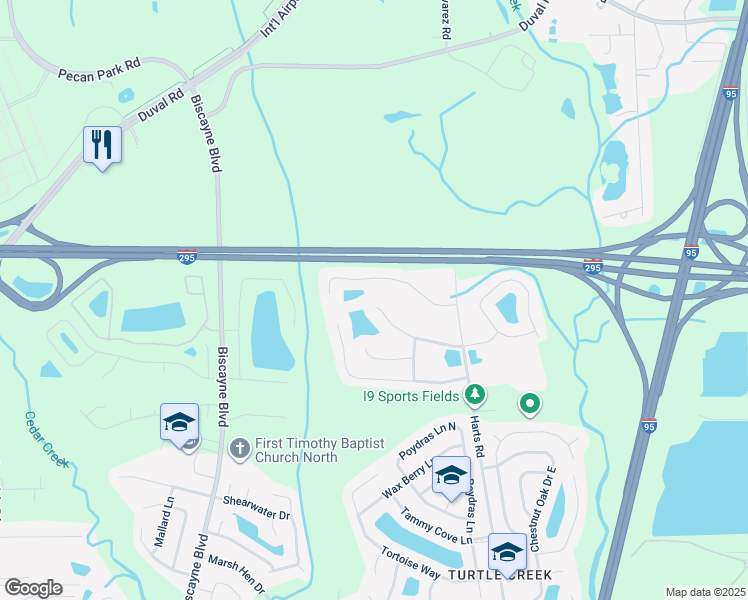 map of restaurants, bars, coffee shops, grocery stores, and more near 935 Heritage Lakes Drive in Jacksonville