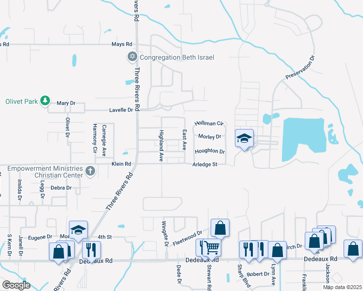 map of restaurants, bars, coffee shops, grocery stores, and more near 12155 Prudie Circle in Gulfport