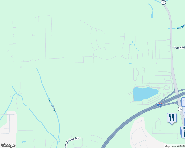 map of restaurants, bars, coffee shops, grocery stores, and more near 3838 Hemlock Street in Jacksonville
