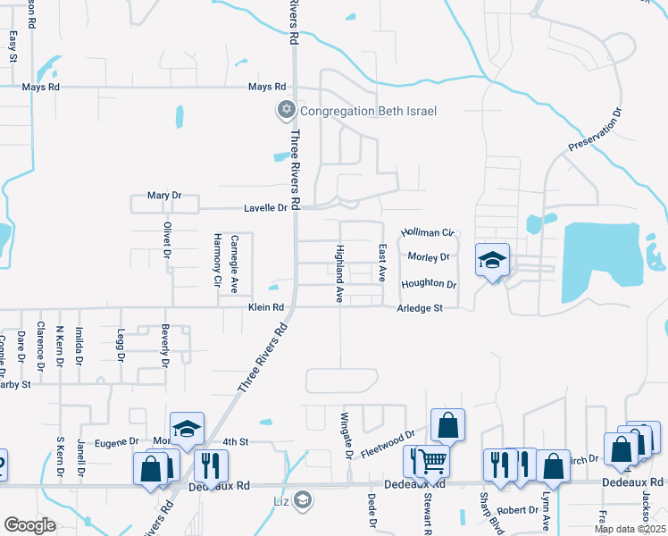 map of restaurants, bars, coffee shops, grocery stores, and more near 12080 Highland Avenue in Gulfport