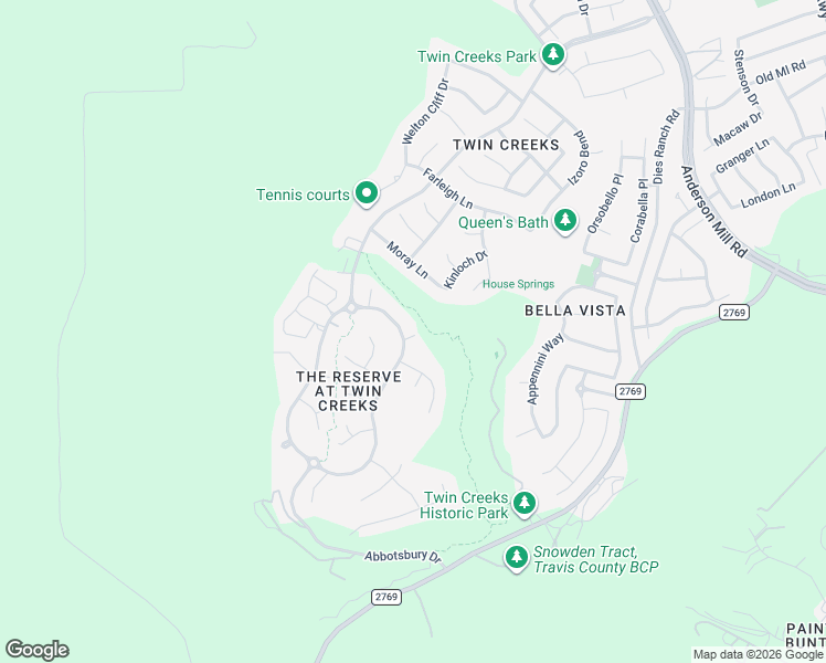 map of restaurants, bars, coffee shops, grocery stores, and more near 2718 Grand Oaks Loop in Cedar Park
