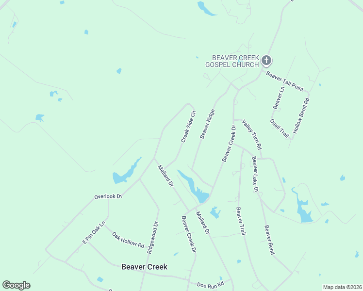 map of restaurants, bars, coffee shops, grocery stores, and more near Creek Side Circle in Beaver Creek