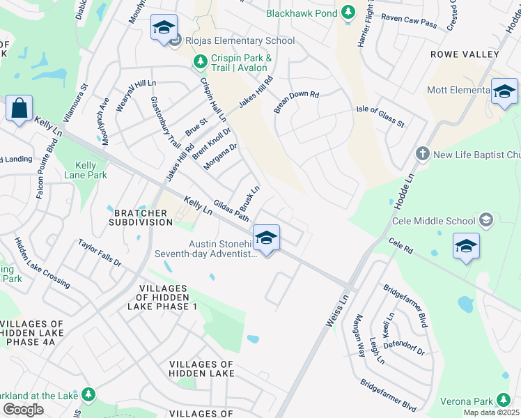 map of restaurants, bars, coffee shops, grocery stores, and more near 19313 Brusk Lane in Pflugerville