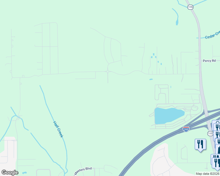 map of restaurants, bars, coffee shops, grocery stores, and more near 3838 Hemlock Street in Jacksonville