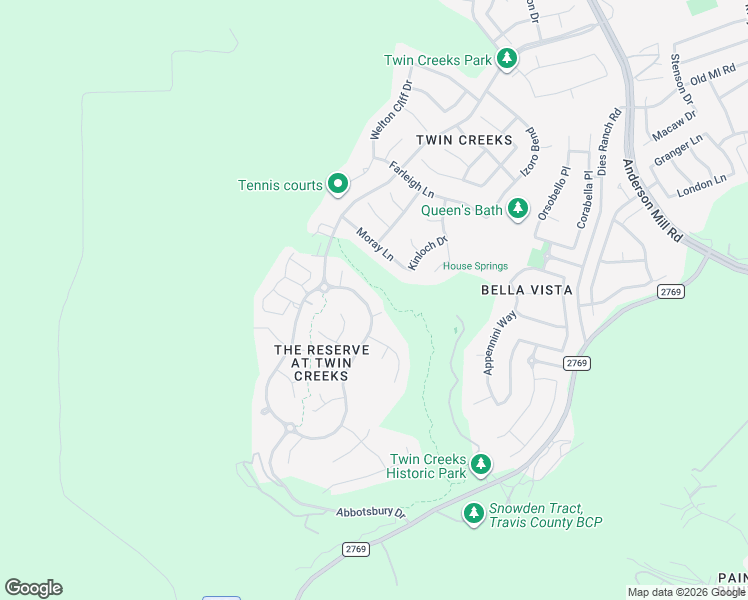map of restaurants, bars, coffee shops, grocery stores, and more near 2718 Grand Oaks Loop in Cedar Park