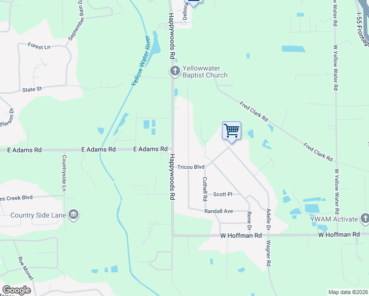 map of restaurants, bars, coffee shops, grocery stores, and more near 41215 Schafer Drive in Hammond