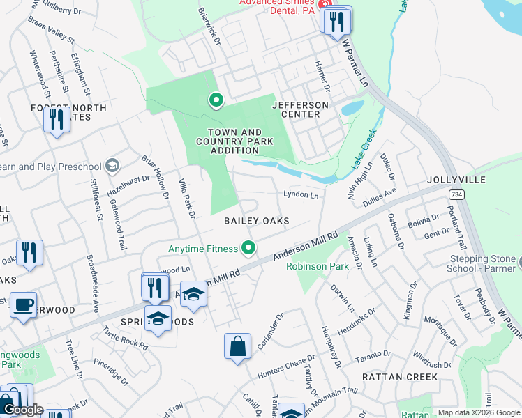 map of restaurants, bars, coffee shops, grocery stores, and more near 8609 Talyne Chaise Circle in Austin