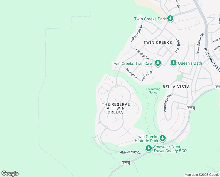map of restaurants, bars, coffee shops, grocery stores, and more near 2930 Grand Oaks Loop in Cedar Park