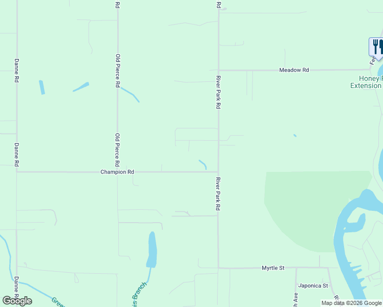 map of restaurants, bars, coffee shops, grocery stores, and more near 11806 Champion Road in Fairhope