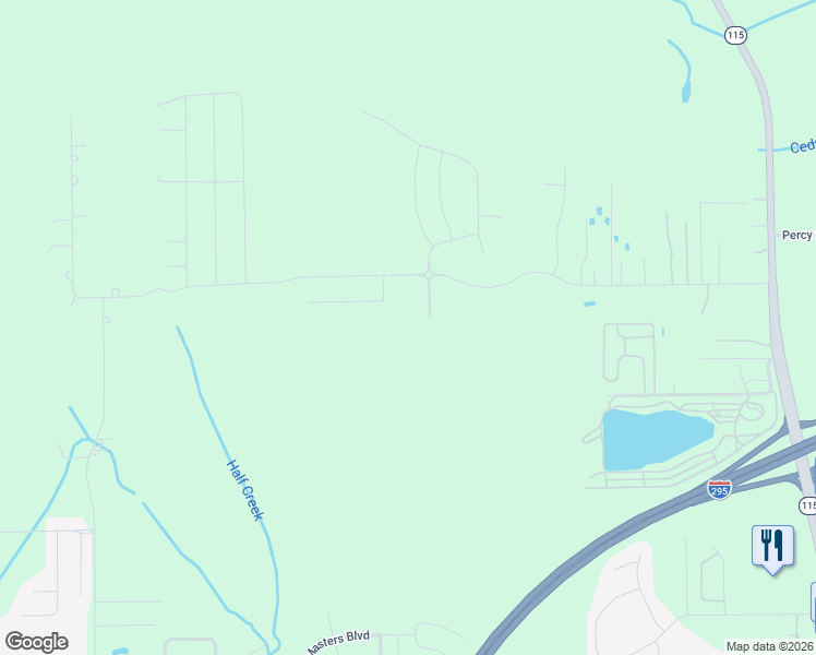 map of restaurants, bars, coffee shops, grocery stores, and more near 3838 Hemlock Street in Jacksonville