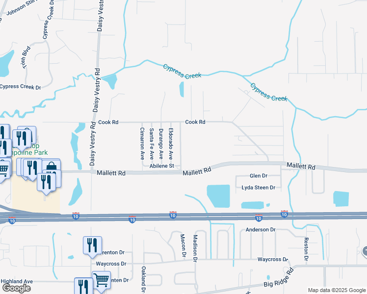 map of restaurants, bars, coffee shops, grocery stores, and more near 8100 Laredo Avenue in Biloxi