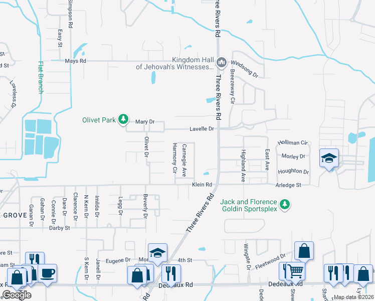 map of restaurants, bars, coffee shops, grocery stores, and more near 12061 Harmony Circle in Gulfport