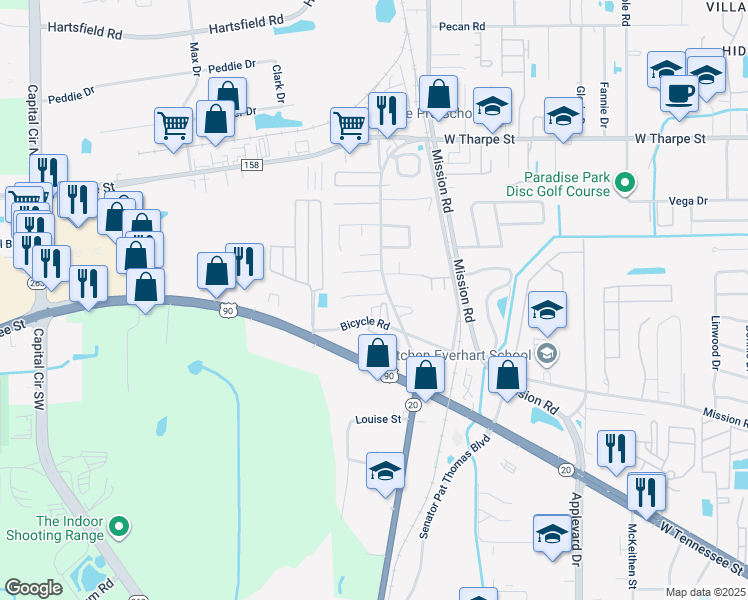 map of restaurants, bars, coffee shops, grocery stores, and more near 8 Blountstown Court in Tallahassee
