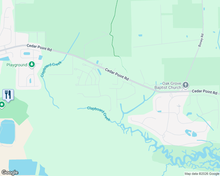 map of restaurants, bars, coffee shops, grocery stores, and more near 4704 Cedar Point Road in Jacksonville
