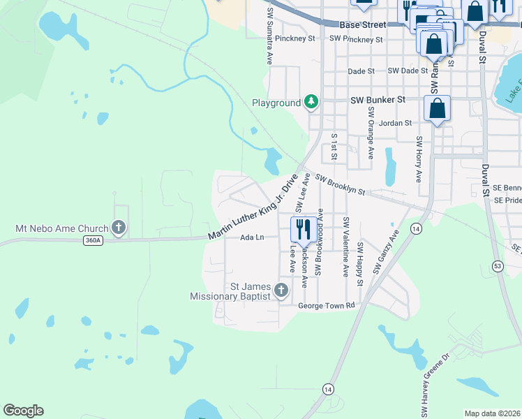 map of restaurants, bars, coffee shops, grocery stores, and more near 887 Martin Luther King Jr. Drive in Madison