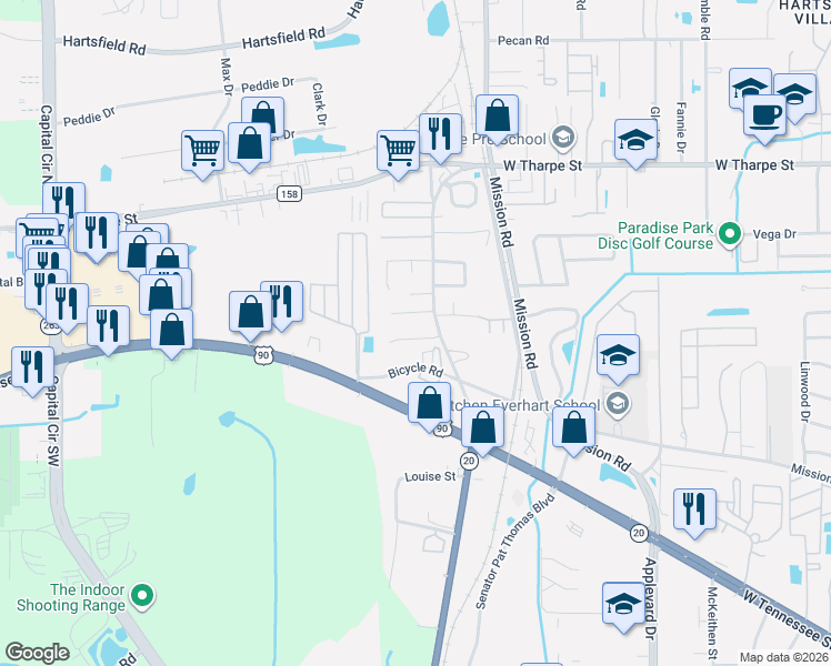 map of restaurants, bars, coffee shops, grocery stores, and more near 1528 Blountstown Street in Tallahassee