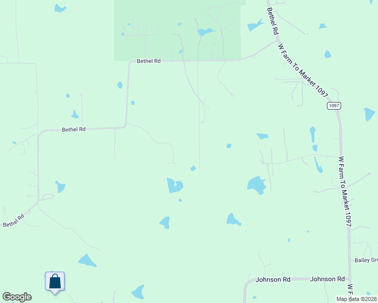 map of restaurants, bars, coffee shops, grocery stores, and more near 13134 Bethel Road in Montgomery
