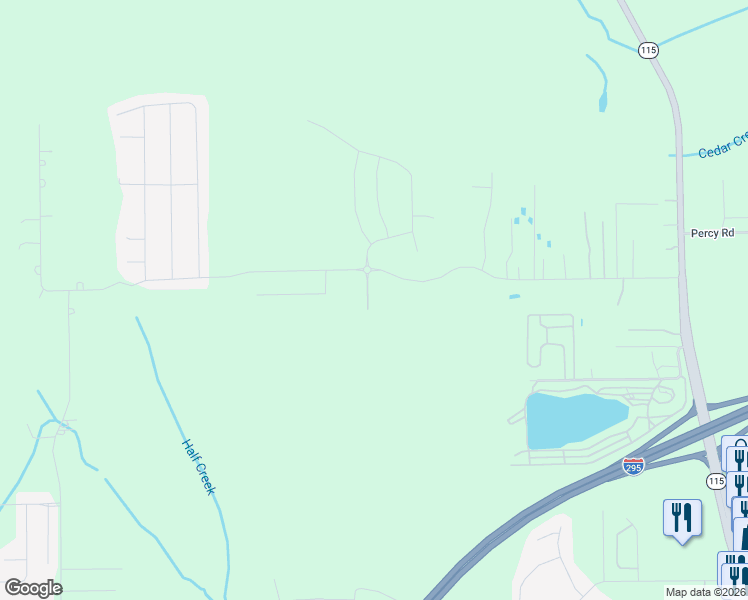 map of restaurants, bars, coffee shops, grocery stores, and more near 3849 Hemlock Street in Jacksonville