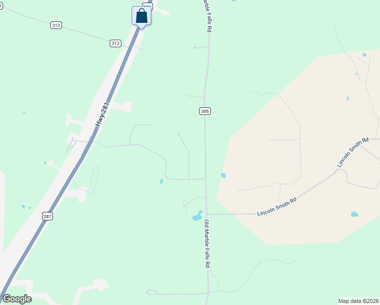 map of restaurants, bars, coffee shops, grocery stores, and more near 2753 Old Marble Falls Road in Round Mountain