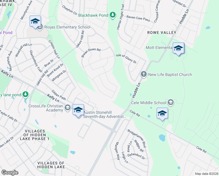 map of restaurants, bars, coffee shops, grocery stores, and more near 19225 Burrowbridge Road in Pflugerville