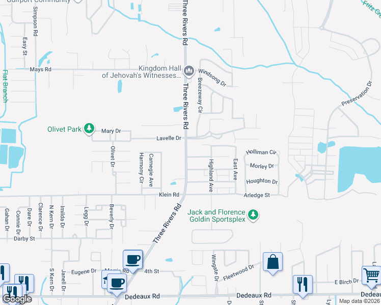 map of restaurants, bars, coffee shops, grocery stores, and more near 104 Reservation Drive in Gulfport