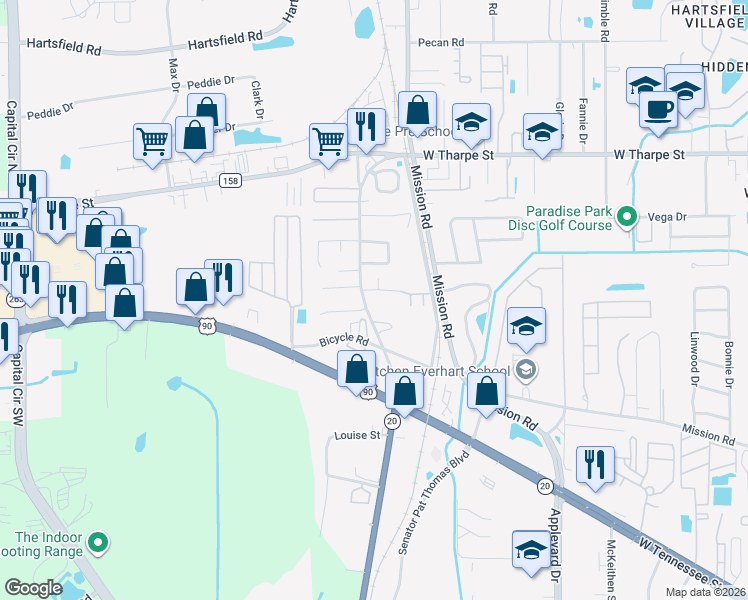 map of restaurants, bars, coffee shops, grocery stores, and more near 1528 Blountstown Street in Tallahassee
