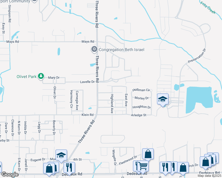 map of restaurants, bars, coffee shops, grocery stores, and more near 13183 East Avenue in Gulfport