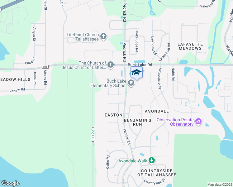 map of restaurants, bars, coffee shops, grocery stores, and more near 1791 Cassatt Drive in Tallahassee